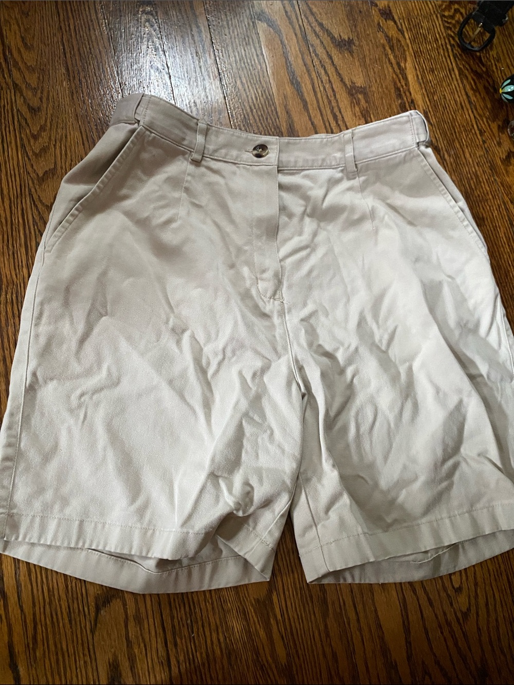 L.L. Bean Men's Flat-Front Shorts in Light Khaki